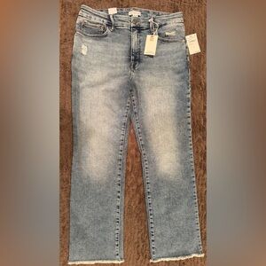 NWT Good American Good Legs Mid Rise Straight Jeans Indigo Size 14